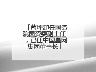 苟坪卸任国务院国资委副主任，已任中国星网集团董事长