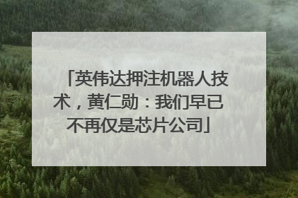英伟达押注机器人技术，黄仁勋：我们早已不再仅是芯片公司