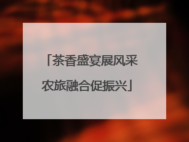 茶香盛宴展风采 农旅融合促振兴