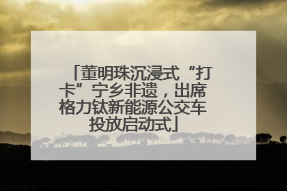董明珠沉浸式“打卡”宁乡非遗，出席格力钛新能源公交车投放启动式