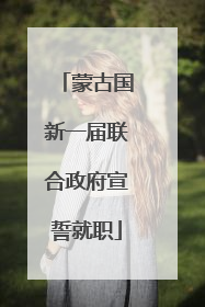 蒙古国新一届联合政府宣誓就职