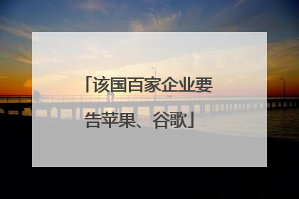 该国百家企业要告苹果、谷歌