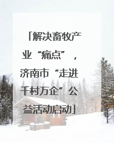 解决畜牧产业“痛点”，济南市“走进千村万企”公益活动启动