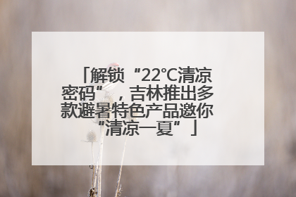 解锁“22℃清凉密码”，吉林推出多款避暑特色产品邀你“清凉一夏”