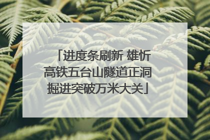 进度条刷新 雄忻高铁五台山隧道正洞掘进突破万米大关