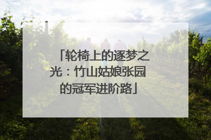 轮椅上的逐梦之光：竹山姑娘张园的冠军进阶路