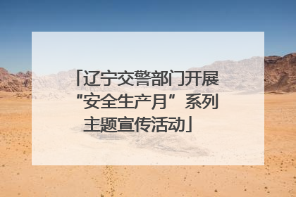 辽宁交警部门开展“安全生产月”系列主题宣传活动