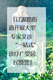辽源路街道开展大型专家义诊 “一站式”诊疗广受居民赞誉