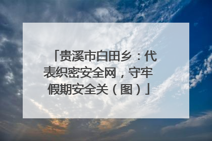 贵溪市白田乡：代表织密安全网，守牢假期安全关（图）
