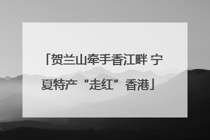 贺兰山牵手香江畔 宁夏特产“走红”香港