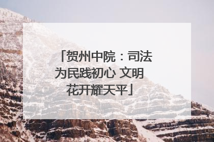 贺州中院：司法为民践初心 文明花开耀天平