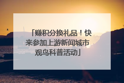 赚积分换礼品！快来参加上游新闻城市观鸟科普活动