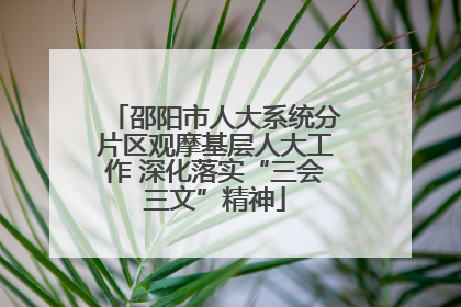 邵阳市人大系统分片区观摩基层人大工作 深化落实“三会三文”精神