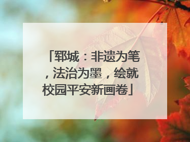 郓城：非遗为笔，法治为墨，绘就校园平安新画卷