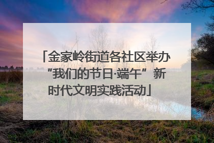金家岭街道各社区举办“我们的节日·端午”新时代文明实践活动