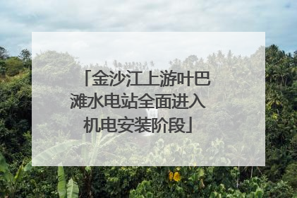 金沙江上游叶巴滩水电站全面进入机电安装阶段