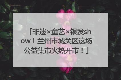 非遗×童艺×银发show！兰州市城关区这场公益集市火热开市！