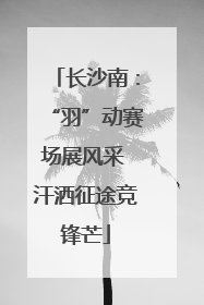 长沙南：“羽”动赛场展风采 汗洒征途竞锋芒
