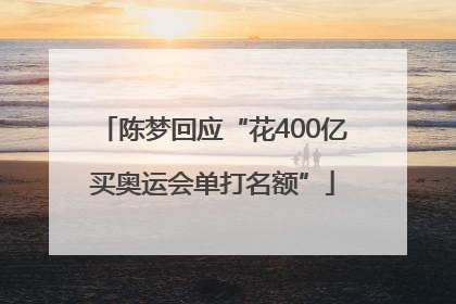 陈梦回应“花400亿买奥运会单打名额”
