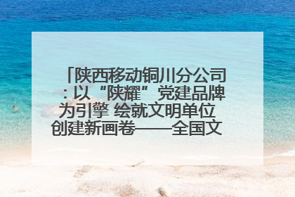 陕西移动铜川分公司：以“陕耀”党建品牌为引擎 绘就文明单位创建新画卷——全国文明单位创建纪实