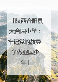陕西合阳县天合园小学：牢记党的教导 争做强国少年