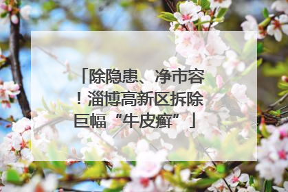 除隐患、净市容！淄博高新区拆除巨幅“牛皮癣”