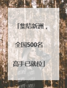 集结新洲，全国500名高手已就位