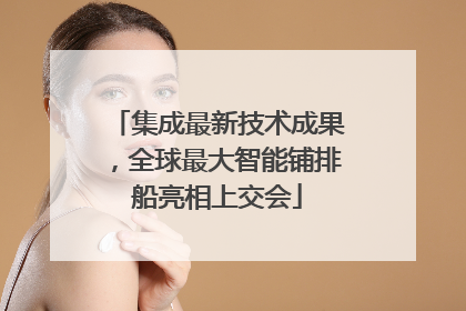 集成最新技术成果，全球最大智能铺排船亮相上交会