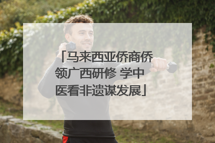 马来西亚侨商侨领广西研修 学中医看非遗谋发展