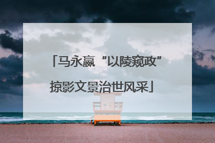 马永嬴“以陵窥政” 掠影文景治世风采