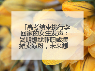 高考结束挑行李回家的女生发声：暑期想找兼职或摆摊卖凉粉，未来想当老师
