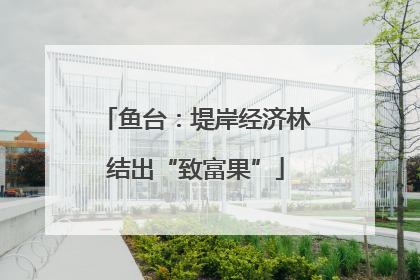 鱼台：堤岸经济林结出“致富果”