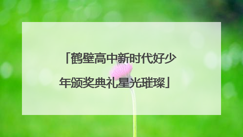鹤壁高中新时代好少年颁奖典礼星光璀璨