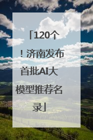 120个！济南发布首批AI大模型推荐名录