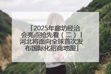 2025年廊坊经洽会亮点抢先看（二）丨河北将面向全球首次发布国际化招商地图