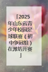 2025年山东省青少年校园足球联赛（初中争冠组）在潍坊开赛