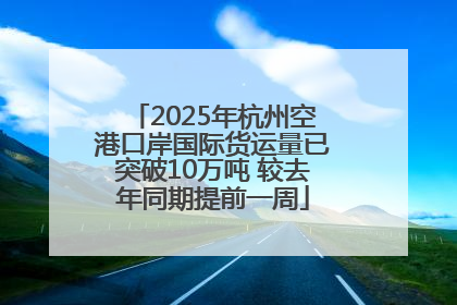 2025年杭州空港口岸国际货运量已突破10万吨 较去年同期提前一周