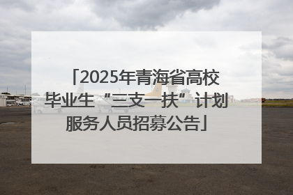 2025年青海省高校毕业生“三支一扶”计划服务人员招募公告