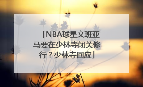 NBA球星文班亚马要在少林寺闭关修行？少林寺回应